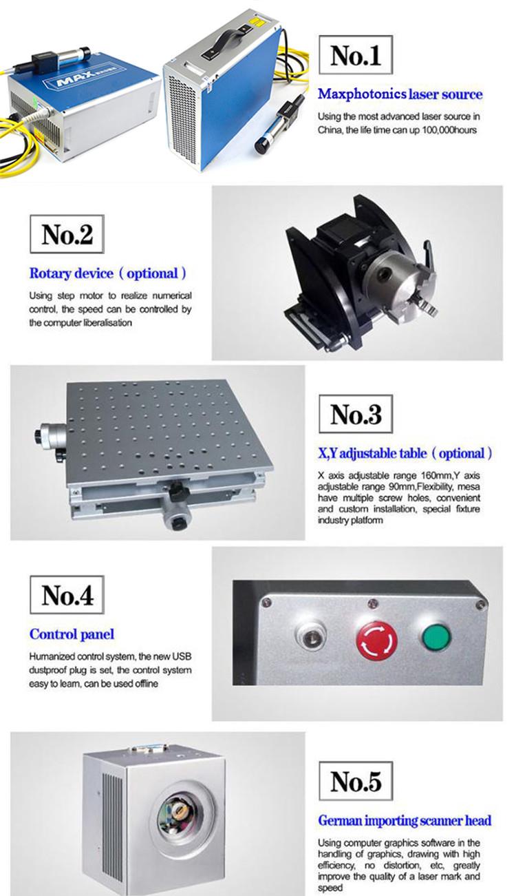 30W Fiber Laser Marking Machine for Dog Tag Name Plate 4